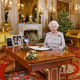 Queen Elizabeth II in the White Drawing Room at Buckingham Palace in a picture released on December 25, 2018 in London, United Kingdom.